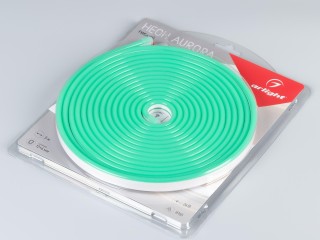 Лента герметичная AURORA-PS-A120-12x6mm 24V Green (10 W/m, IP65, 2835, 5m) (Arlight, Силикон)