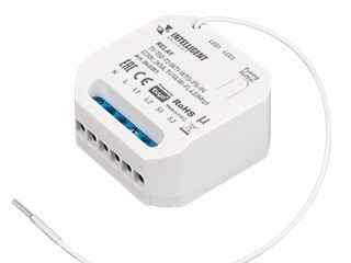 INTELLIGENT ARLIGHT Релейный модуль TY-702-72-WTI-WTO-PS-IN (230V, 2x5A, TUYA Wi-Fi, 433Mhz) (IARL, IP20 Пластик, 3 года)