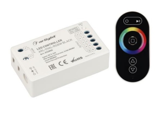 Контроллер ARL-OVAL-RGBW Black (5-24V, 4x4A, ПДУ Овал, RF) (Arlight, IP20 Пластик, 3 года)