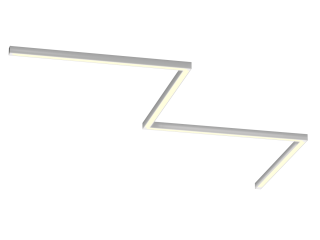 Светильник ЗигЗаг S50 (RAL9003/4x1250mm-90/LT70 — 3K/104W)