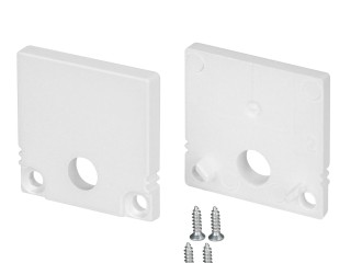 Заглушка SL-SLIM20-H20 WHITE с отверстием (Arlight, Пластик)