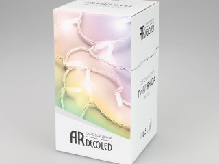 Светодиодная гирлянда ARD-STRING-CLASSIC-20000-BLACK-200LED-MILK-SYNC RGB (230V, 13W) (Ardecoled, IP65)