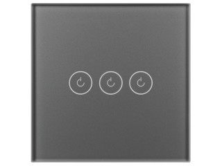 Выключатель сенсорный SWT-OMALI-S03-ZB-GR (250V, 10A, Zigbee) (Arlight, Стекло)