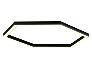 Светильник HOKASU Hexagon 35/40 (RAL9005/630*6mm/LT70 — 3K/80W)