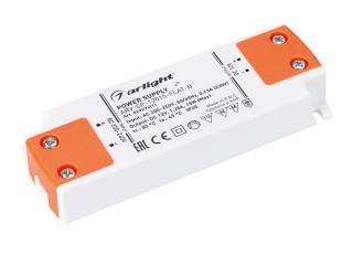 Блок питания ARV-SP-12015-FLAT-B (12V, 1.25A, 15W) (Arlight, IP20 Пластик, 5 лет)