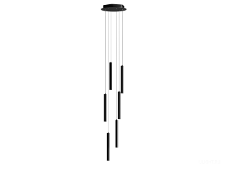 Подвесной светильник HOKASU Tube Cascade (40-320/ral9005 – 42w/3090/15deg)