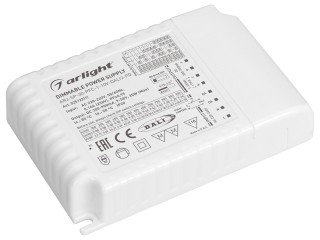 Блок питания ARJ-SP-30-PFC-1-10V-DALI2-PD (30W, 300-900mA) (Arlight, IP20 Пластик, 5 лет)
