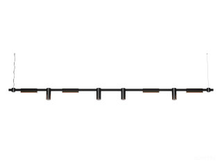 Подвесной светильник HOKASU PL10 (RAL9005/2500mm – 200mm/LT70/120deg – D55/140mm – 4K/64W)