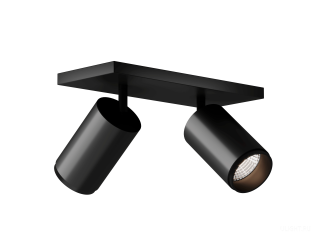 Накладной светильник HOKASU Tube DUO Zoom (85-160/ral9005 – 40w/4090/12-50deg)