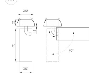 Светильник SP-GABI-BUILT-FLAP-R50-9W Warm3000 (BK, 60 deg, 230V) (Arlight, IP40 Металл, 5 лет)