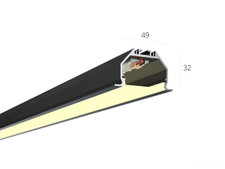Линейный светильник LINE 4932 IN (RAL9005/1500mm/LT70 — 3K/32W)
