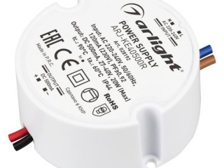 Блок питания ARJ-KE40500R (20W, 500mA, PFC) (Arlight, IP44 Пластик, 5 лет)