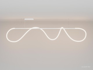 Декоративная световая инсталляция состоит из горизонтального крепления накладного монтажа и цилиндрической светодиодной ленты. Элегантный светильник из гибкого неона, которому можно придать любую форму. Создает в интерьере особую неповторимую атмосферу.