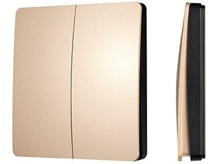 INTELLIGENT ARLIGHT Кнопочная панель KINETIC-801-22-2G-WP-SUF Gold (No battery, IP67, 433Mhz) (IARL, IP67 Пластик, 3 года)