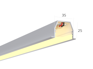 Линейный светильник LINE 3525 IN (RAL9003/1500mm/LT70 — 3K/21W)