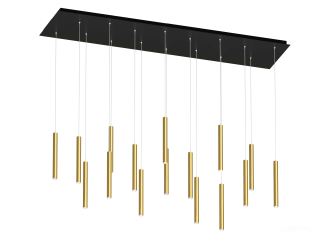 Подвесной светильник HOKASU Tube Cascade+ (40-/gold – 112w/4090/15deg)