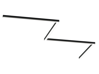 Светильник HOKASU Z 35/40 (RAL9005/4x1250mm-90/LT70 — 4K/104W)