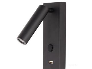 Светильник SP-BED-CHARGE-S60x125-3W Warm3000 (BK, 20 deg, 230V) (Arlight, IP20 Металл, 3 года)