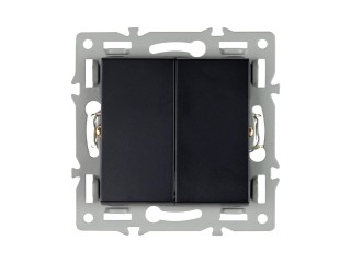 Механизм выключателя двухклавишный непроходной SWT-MK02-PL-BK (250V, 16A) (Arlight, -)