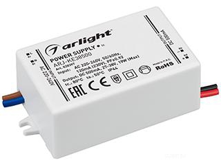 Блок питания ARJ-KE38500 (19W, 500mA, PFC) (Arlight, IP44 Пластик, 5 лет)