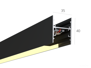 Линейный светильник HOKASU 35/40 U&D (RAL9005/1500mm/LT70 — 3K/32W)
