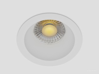Встраиваемый светильник с тонкой декоративной рамкой. 
Минималистичный и современный дизайн делают светильник не заметным на потолке, а утопленное расположение источника света исключает слепящий эффект. 