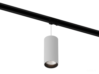 Подвесной трековый светильник HOKASU Tube Hang TR4 (55-120/ral9003 – 10w/2790/10deg)