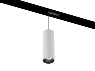 Подвесной трековый светильник HOKASU Tube Hang TR2 (55-120/ral9003 – 10w/4090/23deg)
