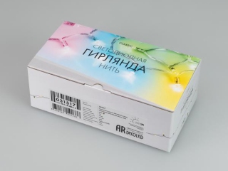 Светодиодная гирлянда ARD-STRING-CLASSIC-9000-CLEAR-60LED-LIVE RGB-SPI (12V, 40W) (Ardecoled, IP65)