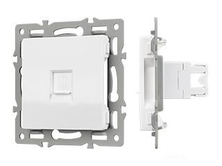 Механизм компьютерной розетки SCT-MPC1-PL-WH (RJ-45, CAT6) (Arlight, -)