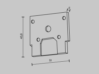 Комплектующие для встраиваемой трековой системы Technical TRA034EC-SCCL-42B