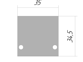 Заглушка для профиля LINE 3535 Silver