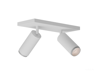 Накладной светильник HOKASU Tube DUO Zoom (55-120/ral9003 – 20w/4090/12-50deg)