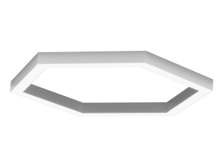 Светильник HOKASU Hexagon 35/40 (RAL9003/404*6mm/LT70 — 4K/52W)