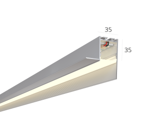 Линейный светильник HOKASU S35 edgeless-w (Anod/1250mm/LT70 — 4K/18W)