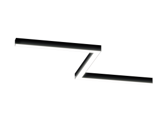 Светильник ЗигЗаг S50 (RAL9005/3x650mm-90/LT70 — 4K/41W)