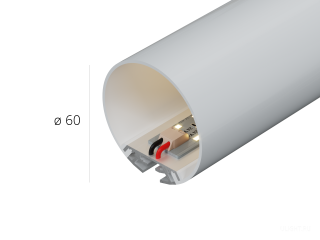 Линейный светильник HOKASU D60 (Anod/1000mm — 3K/20W)