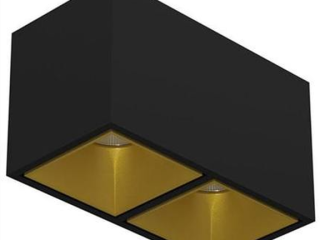 Накладной светодиодный светильник KUBING 2 Black Gold