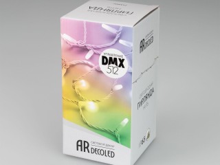 Светодиодная гирлянда ARD-STRING-CLASSIC-10000-CLEAR-100LED-LIVE RGB-DMX (24V, 10W) (Ardecoled, IP65)