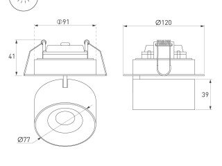 Светильник SP-PLURIO-BUILT-TRIMLESS-R120-9W Day4000 (BK-CHR, 36 deg, 230V) (Arlight, IP20 Металл, 3 года)