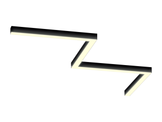 Светильник HOKASU Z 35/40 (RAL9005/4x650mm-90/LT70 — 3K/54W)