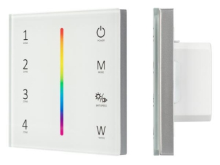 Панель Sens SMART-P45-RGBW White (230V, 4 зоны, 2.4G) (Arlight, IP20 Пластик, 5 лет)