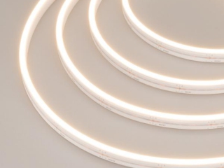 Герметичная лента MOONLIGHT-5000S-SIDE-2835-120-24V Warm (6х12mm, 10W, IP67) (Arlight, Прямой вывод кабеля)