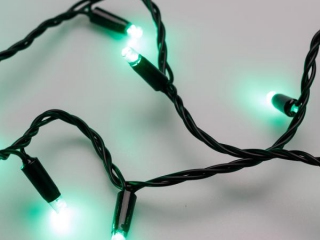 Светодиодная гирлянда ARD-STRING-CLASSIC-10000-BLACK-100LED-STD GREEN (230V, 7W) (Ardecoled, IP65)