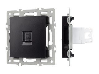 Механизм компьютерной розетки SCT-MPC1-PL-BK (RJ-45, CAT6) (Arlight, -)