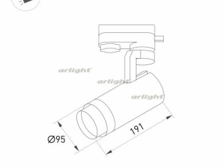 Светильник LGD-GELIOS-4TR-R95-40W Warm3000 (WH, 20-60 deg, 230V, DALI) (Arlight, IP20 Металл, 3 года)