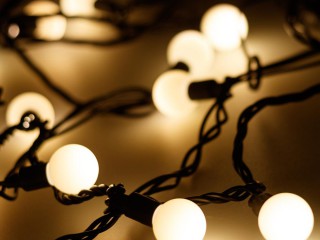 Светодиодная гирлянда ARD-BALL-CLASSIC-D23-20000-BLACK-160LED WARM (230V, 7W) (Ardecoled, IP65)