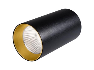 Светильник накладной SP-POLO-R85-1-15W Warm White 40deg (Black, Gold Ring) (Arlight, IP20 Металл, 3 года)