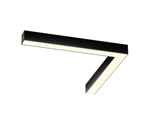 Светильник Угол S50 (RAL9005/500x500mm/LT70 — 3K/21W)