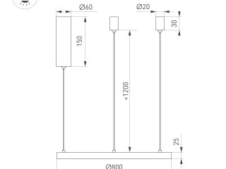 Светильник SP-CONGO-MULT-1-R800-42W Warm3000 (BK, 120 deg, 230V) (Arlight, IP20 Металл, 5 лет)
